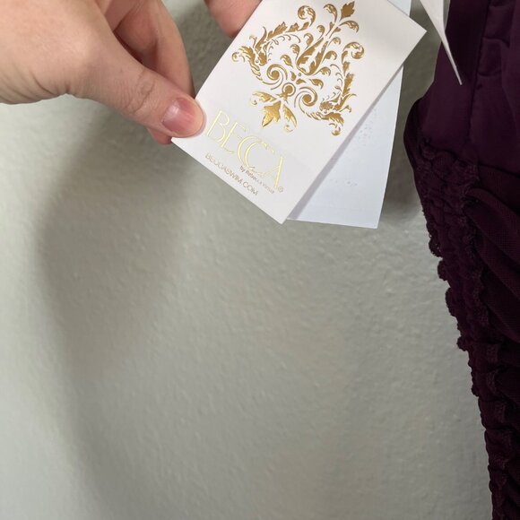 Becca By Rebecca Virtue Womens XL Muse Bandeau Mesh Tankini Swim Top New - Picture 3 of 8